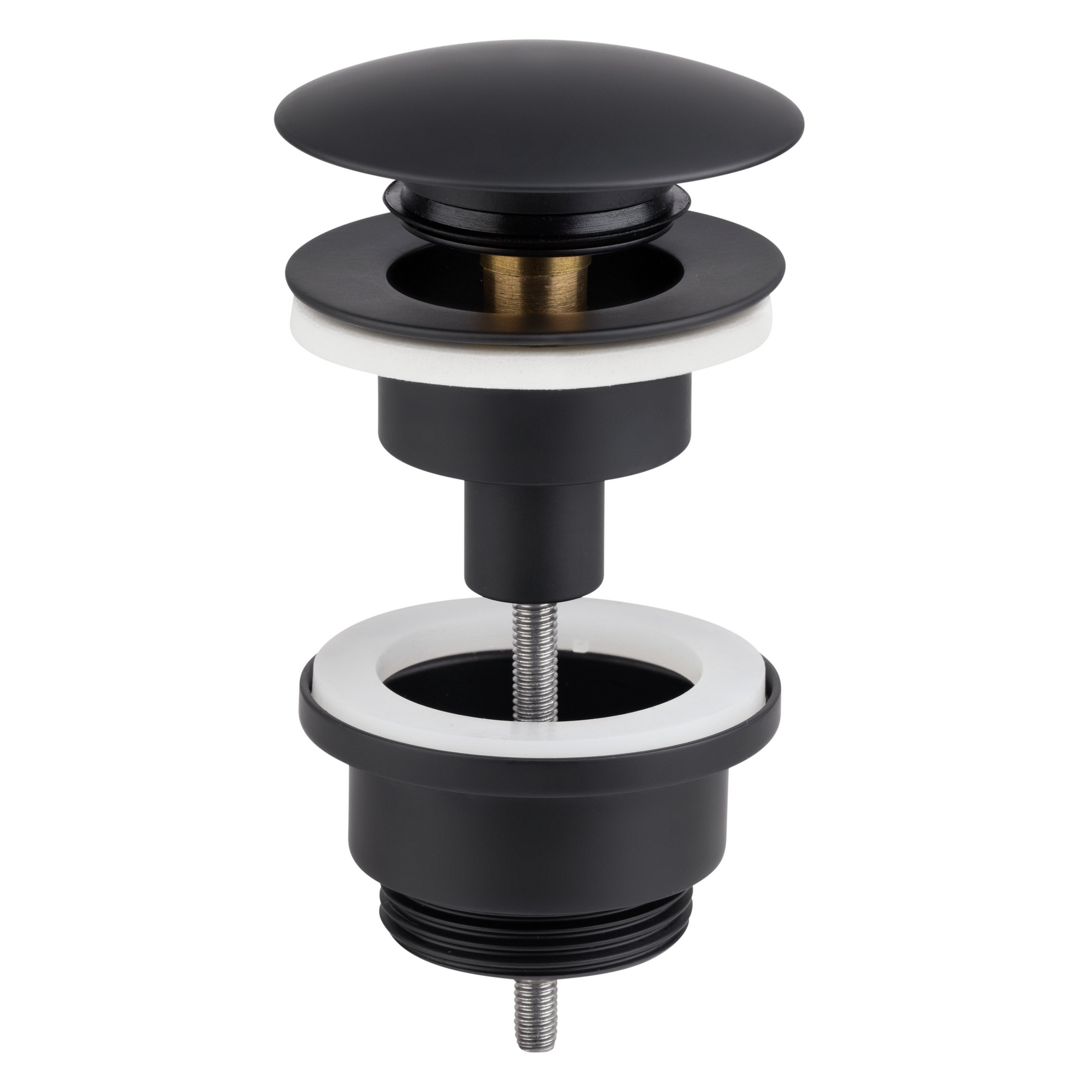 Druckknopf-Ablaufventil schwarz 1 1/4"