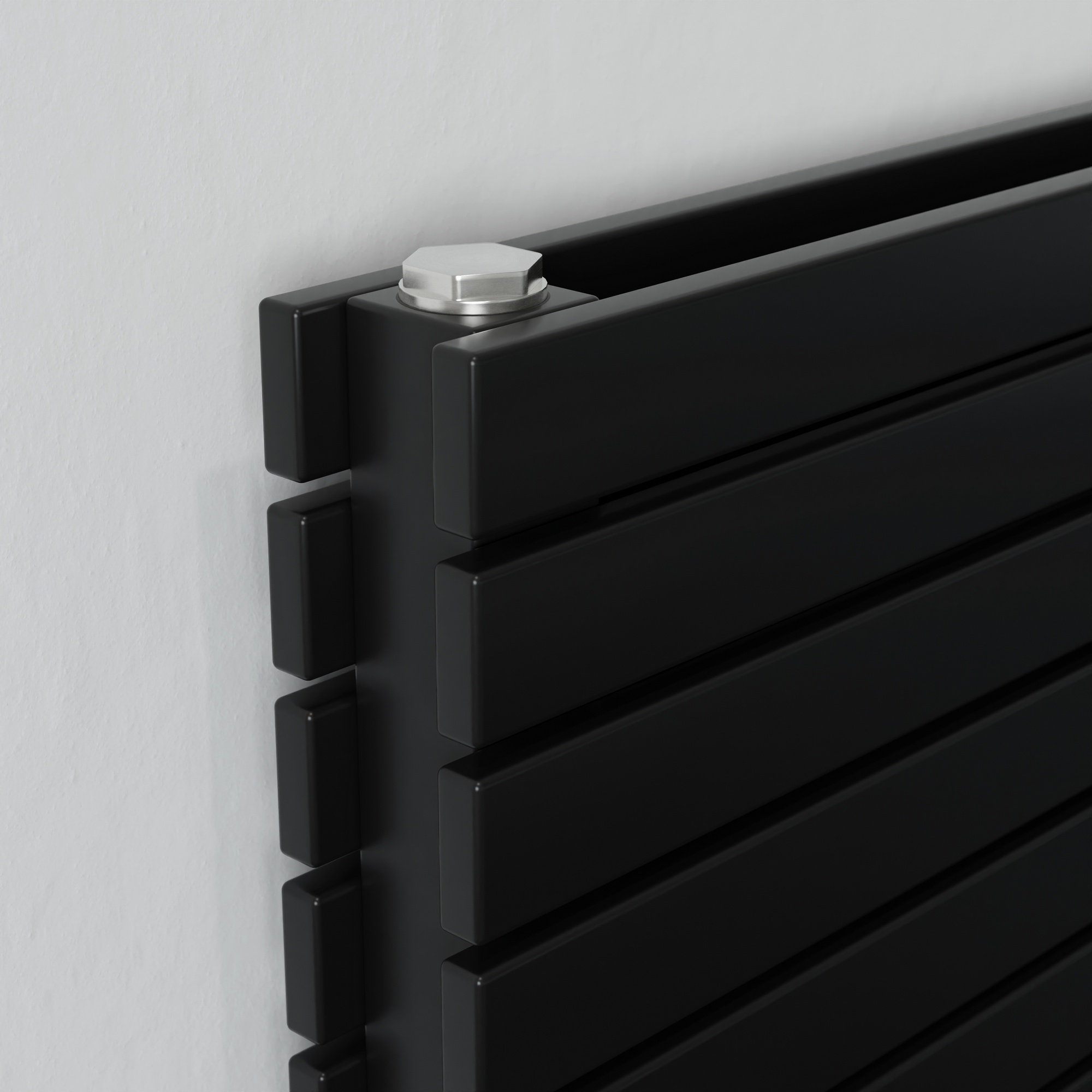 Badheizkörper 'P2 Duplex Slim' mattschwarz 118,5 cm x 60 cm