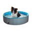 Hundepool grau/petrolblau PVC Ø 120 x 30 cm