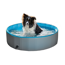Hundepool grau/petrolblau PVC Ø 120 x 30 cm
