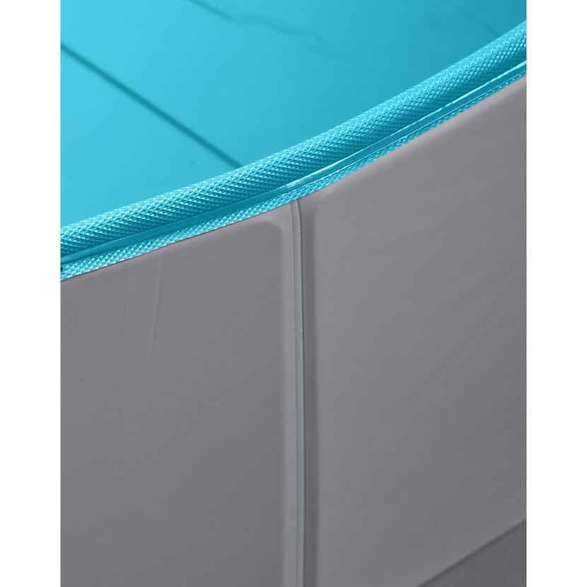 Hundepool grau/petrolblau PVC Ø 120 x 30 cm