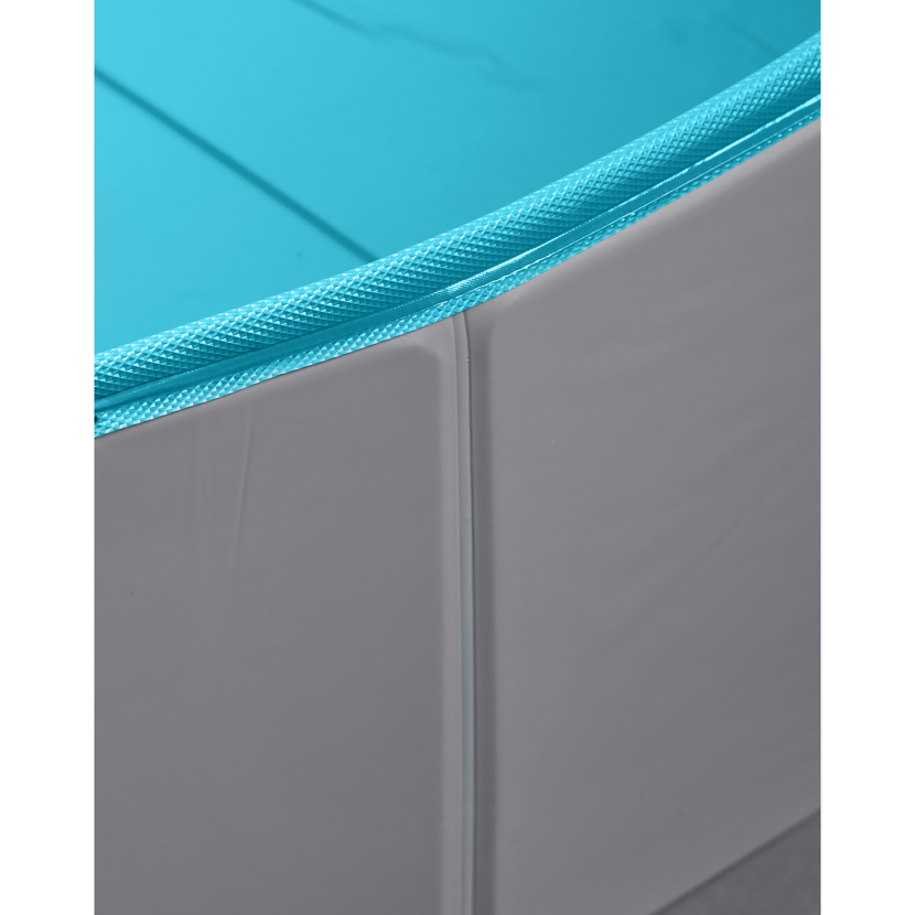 Hundepool grau/petrolblau PVC Ø 120 x 30 cm