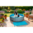 Hundepool grau/petrolblau PVC Ø 120 x 30 cm