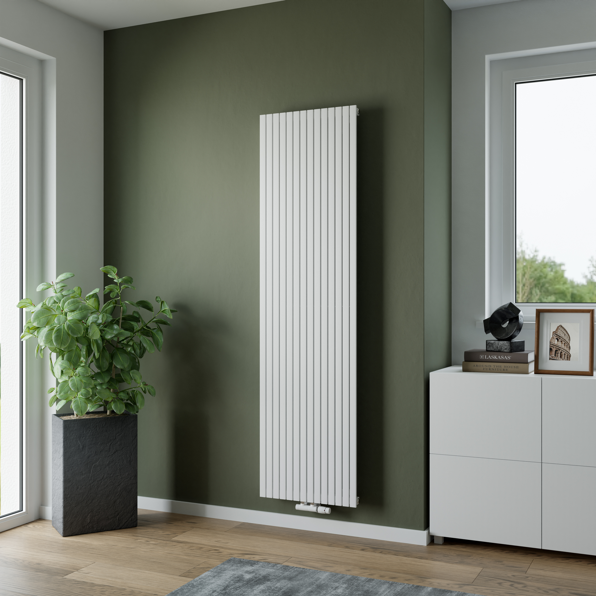 Heizkörper 'P1 Slim' weiß 180 cm x 48,5 cm