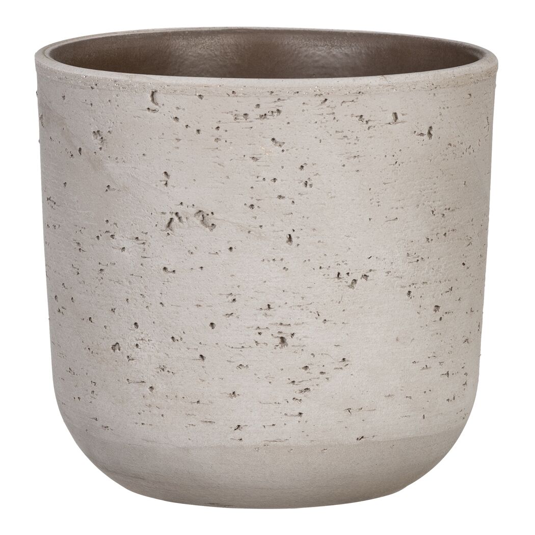Übertopf 'Basalto 21/980' Keramik betongrau Ø 20,2 x 18,3 cm