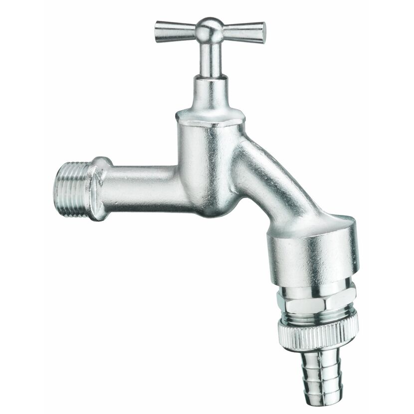 Maschinenanschlussventil verchromt 1/2" mit Knebelgriff