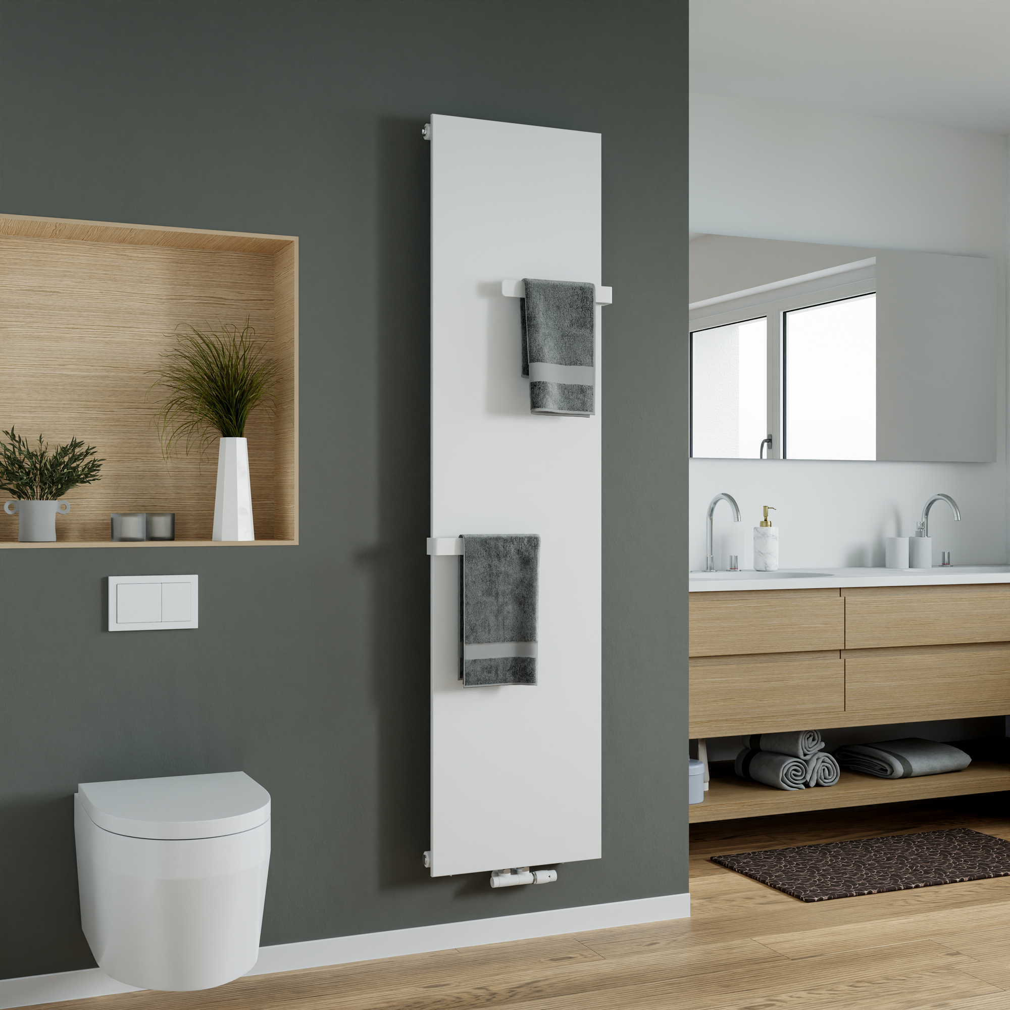 Badheizkörper 'Molly' sandweiß 182 cm x 45,2 cm