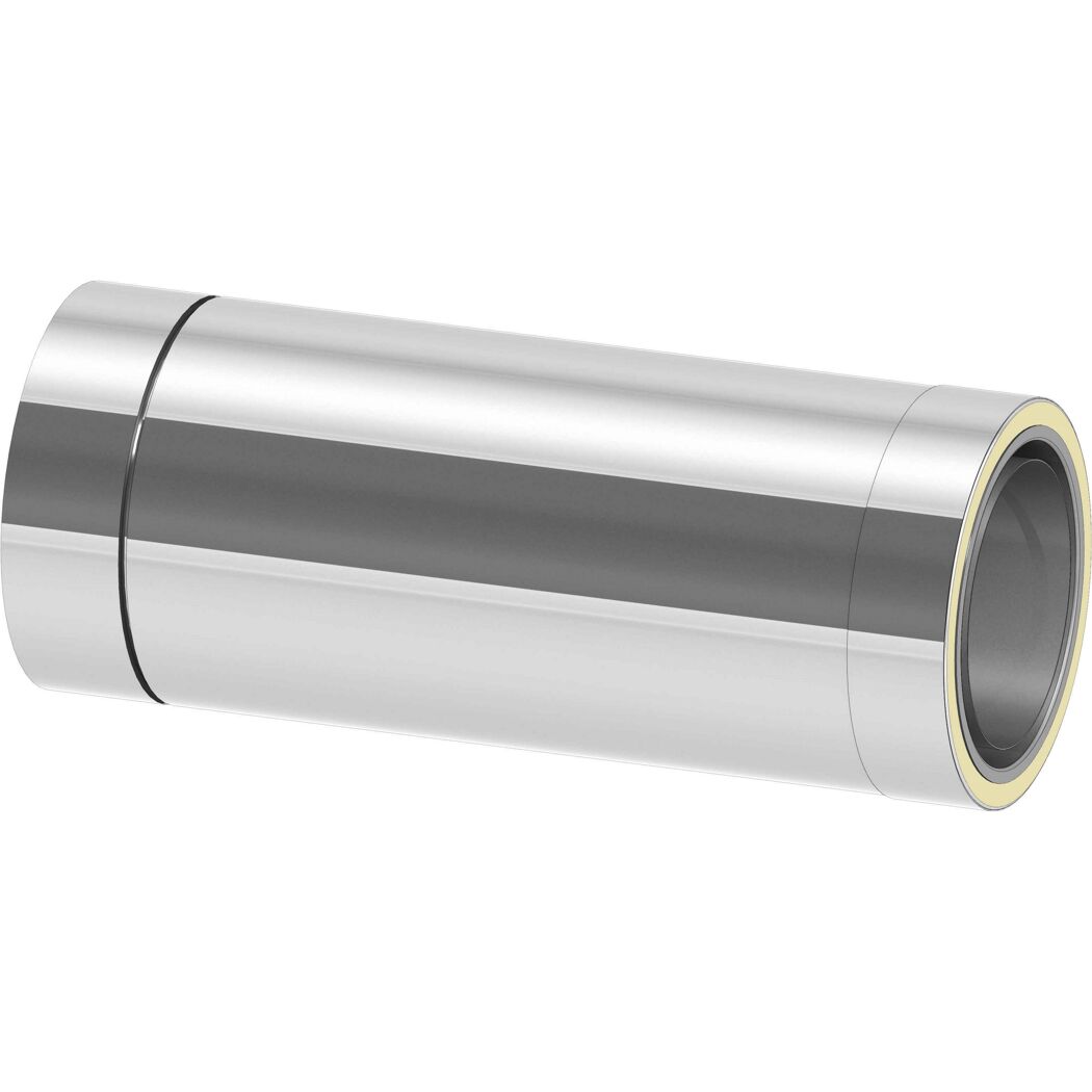 Längenelement 'Zitec-Eco' 500 mm mit integriertem Wandfutter kürzbar DW Ø 130 mm