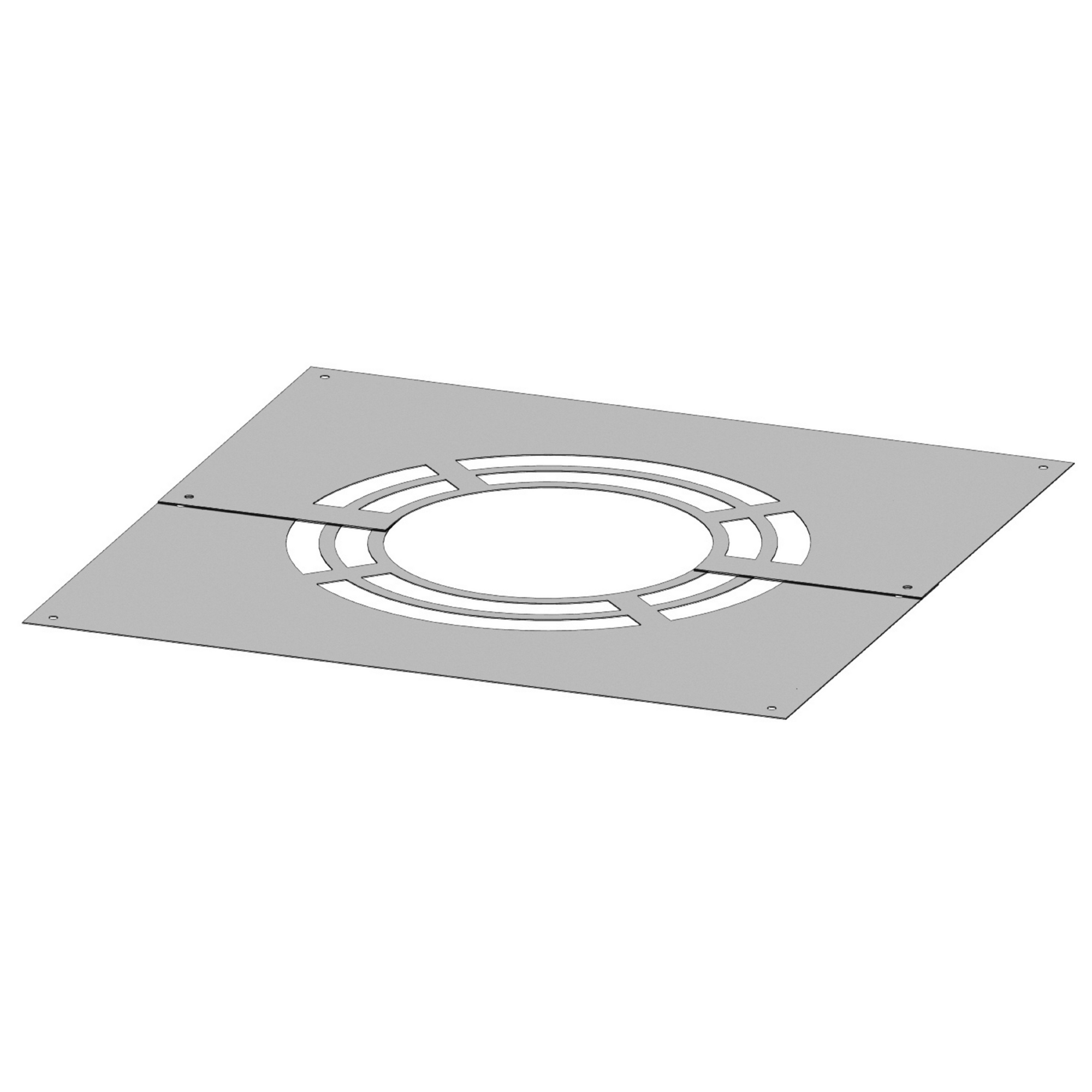 Deckenblende 'Zitec-Eco' 0-30° DW Ø 150 mm mit Hinterlüftung 2-teilig