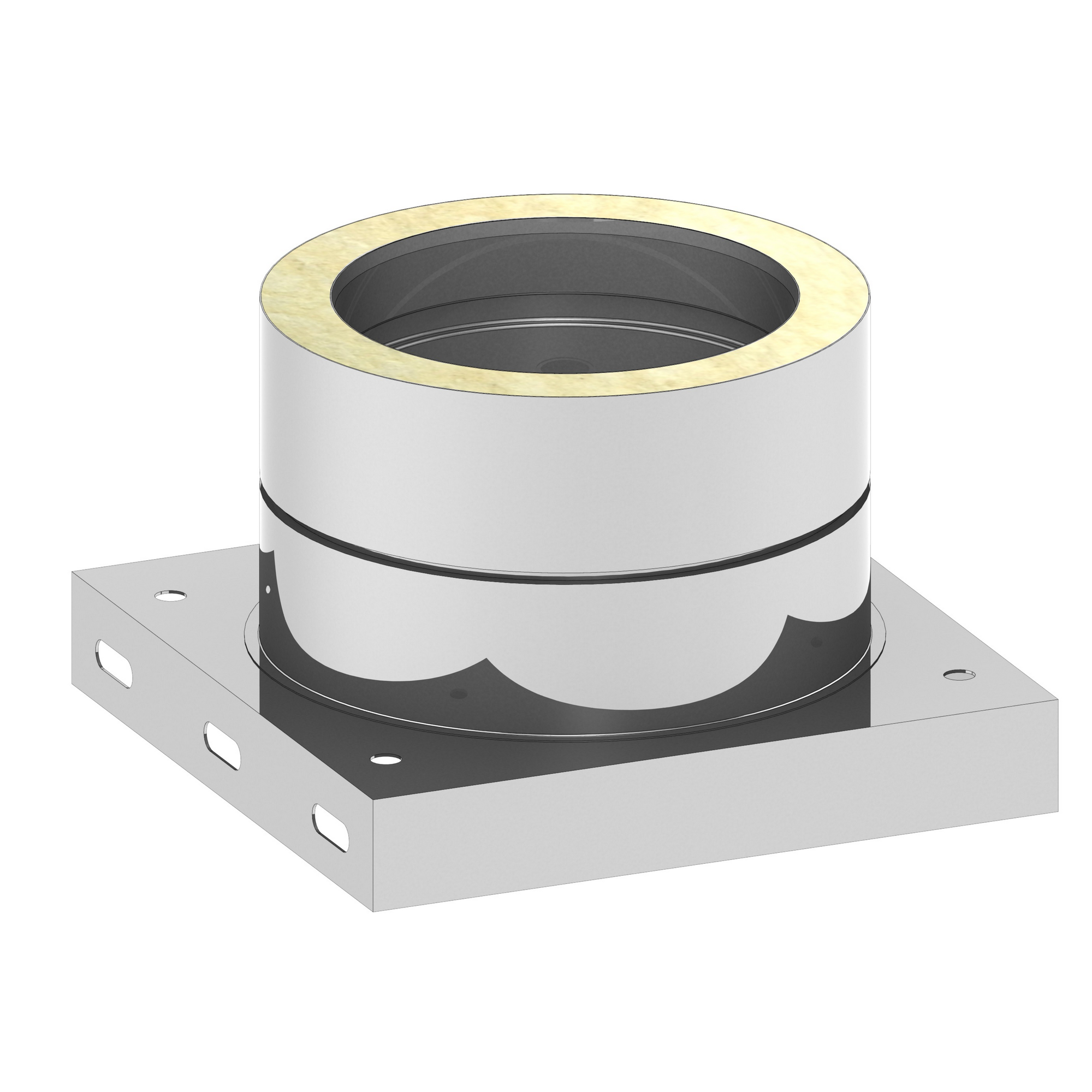 Grundplatte 'Zitec-Eco' DW Ø180 mm mit Kondensatablauf unten