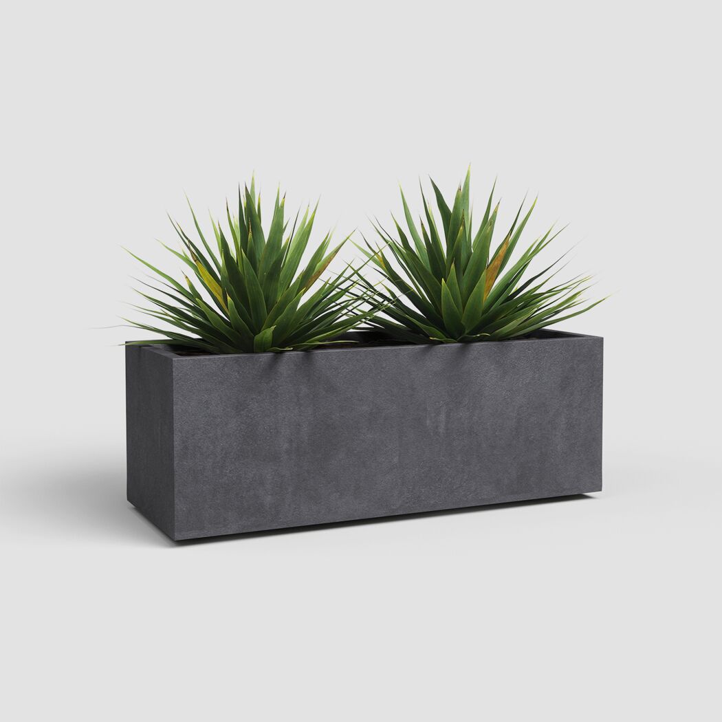Pflanzgefäß 'Sydney' mit Wasserreservoir anthrazit 29,5 x 79,5 x 29,5 cm
