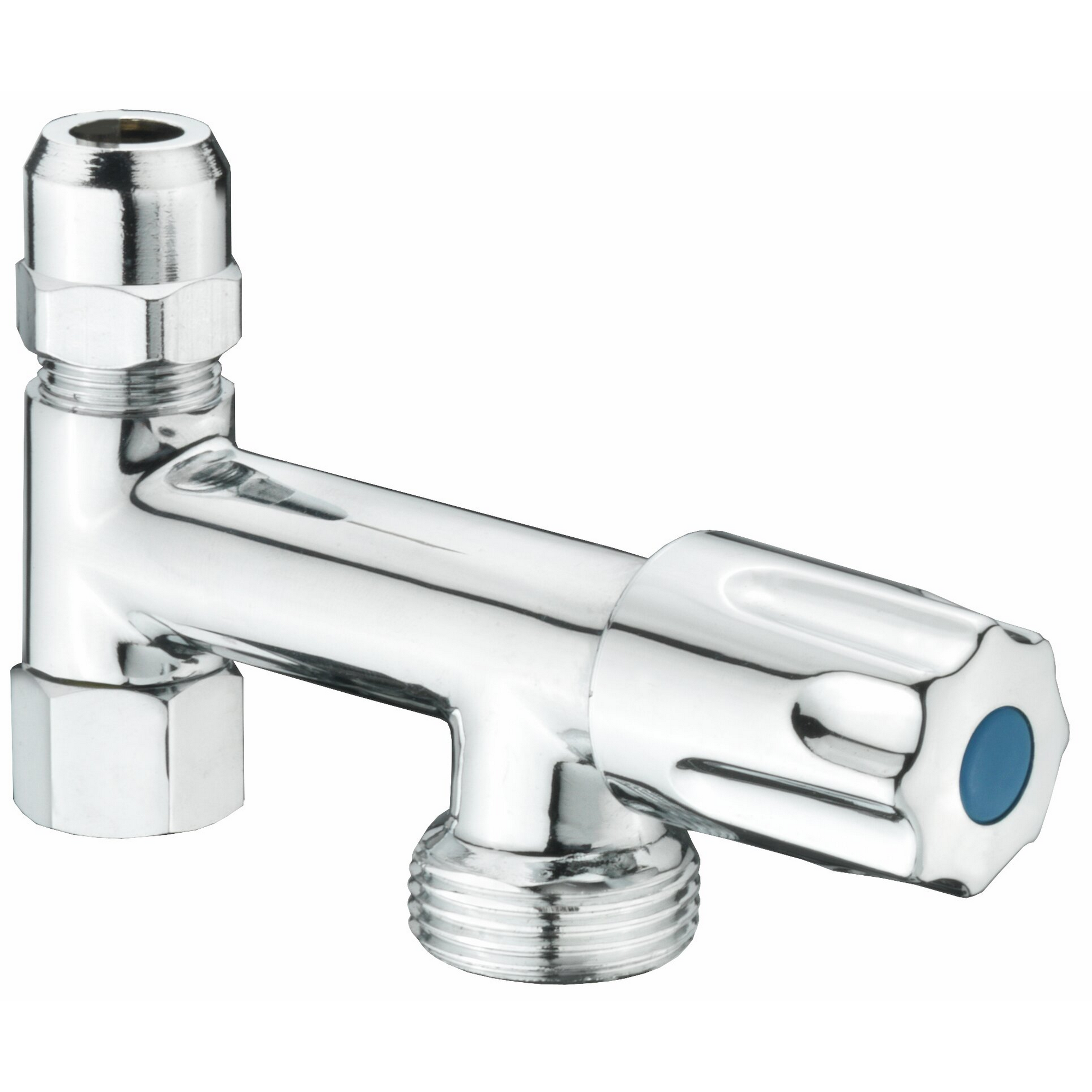 Maschinenanschlussventil 'Eckfix' verchromt 3/8" IG