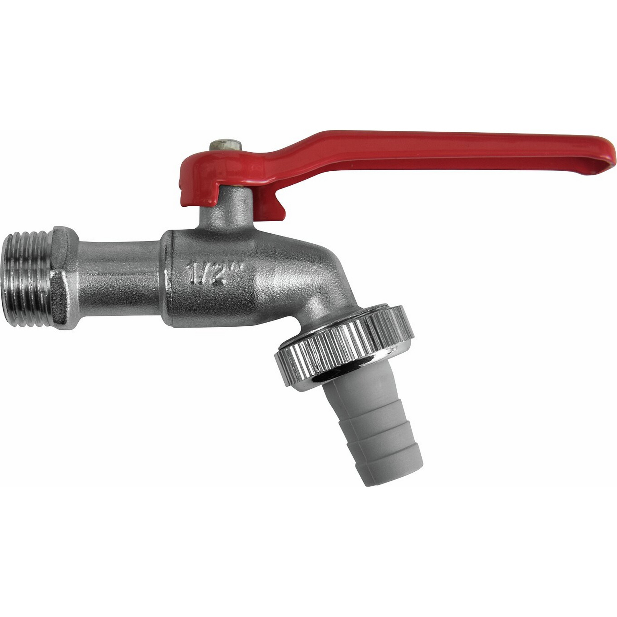 Kugelauslaufventil matt-chrom 1/2"