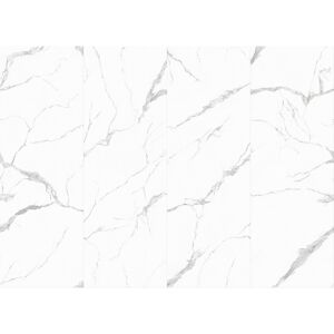 Wandpaneel 'Marble Sassari' 260 x 90 x 0,4 cm Marmoroptik weiß