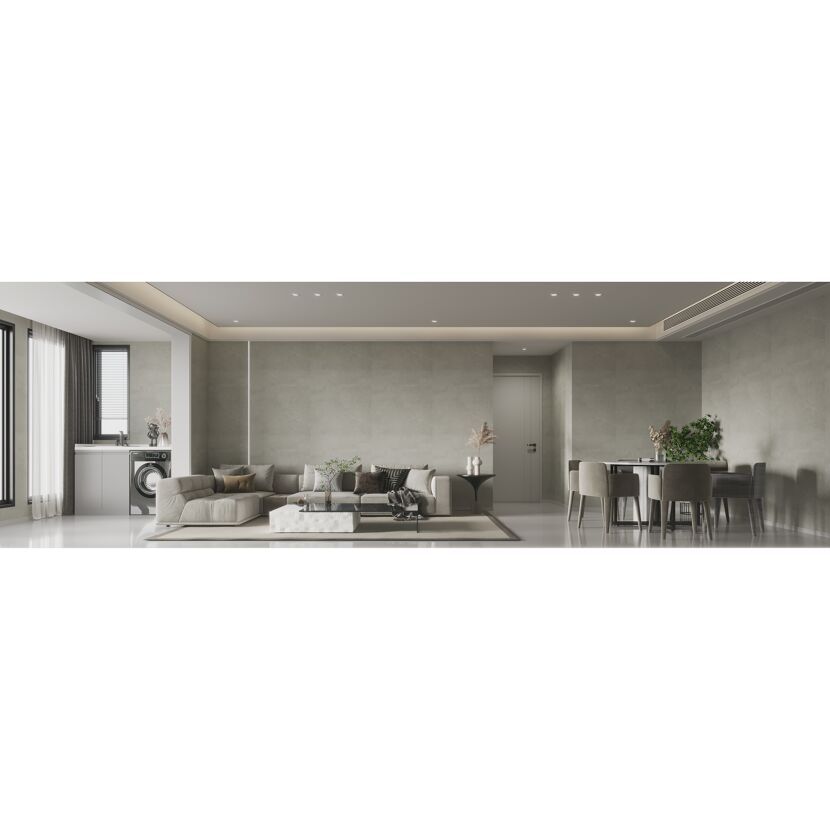 Wandpaneel 'Fliese Ragusa' 260 x 90 x 0,4 cm grau
