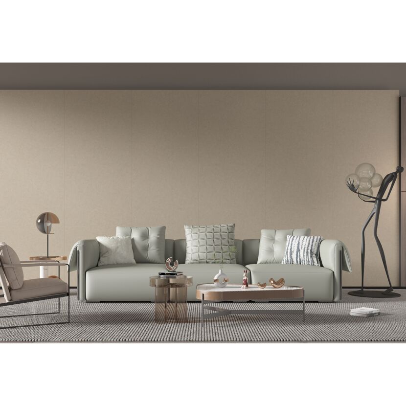 Wandpaneel 'Fliese Cosenza' 260 x 90 x 0,4 cm hellbraun