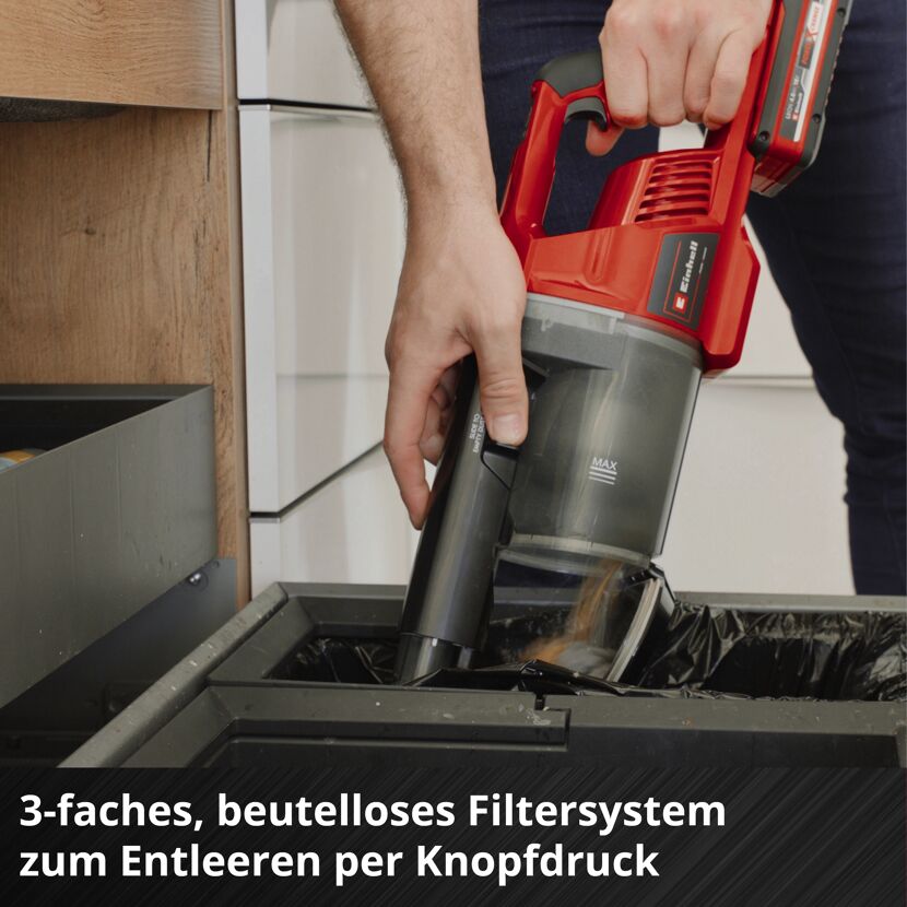 Akku-Stielstaubsauger 'TE-SV 18 Li' 18 V mit Akku und Ladegerät