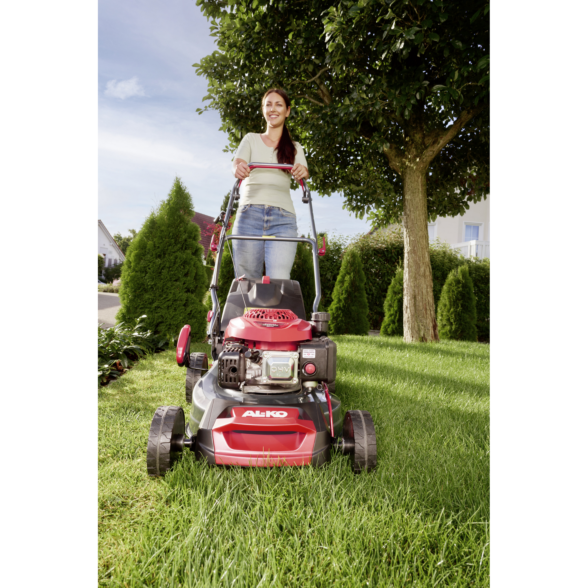 Benzin-Rasenmäher 'Easy 4.16 P-D' 1,2 kW 3-in-1 System bis 600 m²