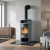 Kaminofen 'Verona 4.0 GTS' Stahl/Naturstein grau 7 kW