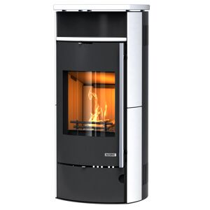 Kaminofen 'Casablanca 4.0 CTS' Stahl/Keramik schwarz/weiß 7 kW