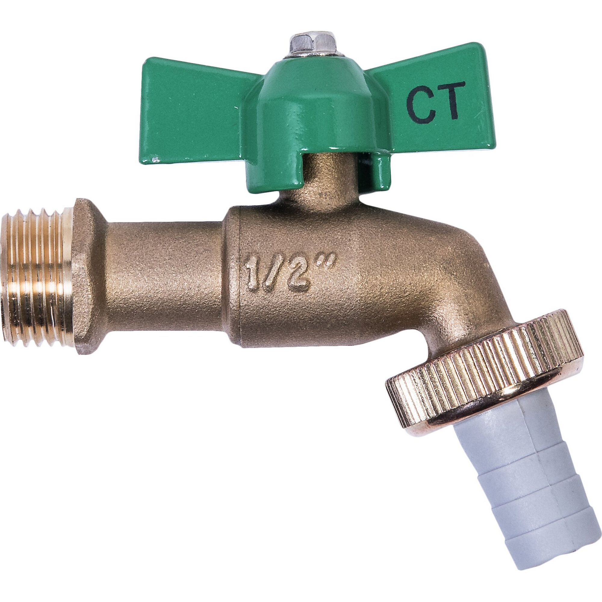 Kugelauslaufventil Messing 1/2" mit Flügelgriff