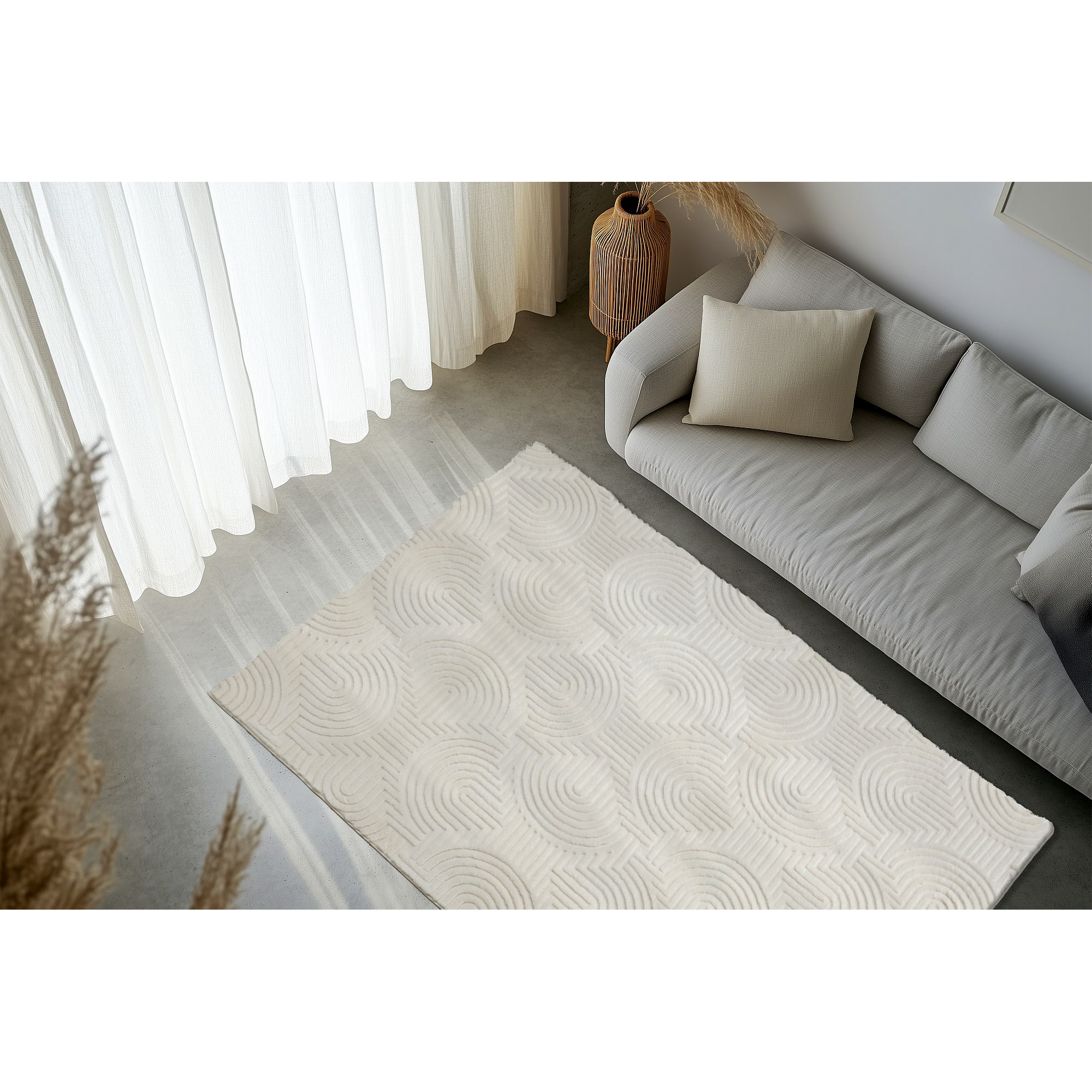 Outdoorteppich 'Balance Flow 225' creme 80 x 150 cm
