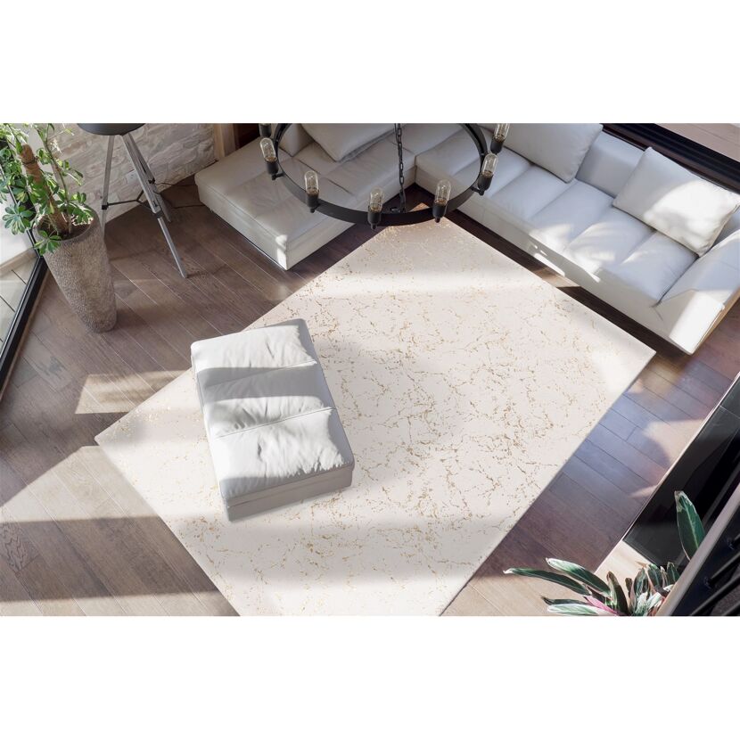 Teppich 'Bijou 225' creme/goldfarben 80 x 150 cm