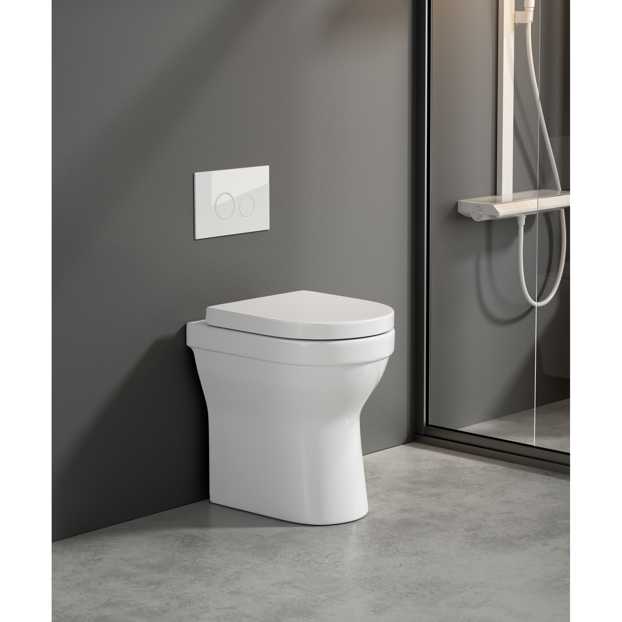 Stand-WC 'Cozy' spülrandlos inklusive WC-Sitz weiß