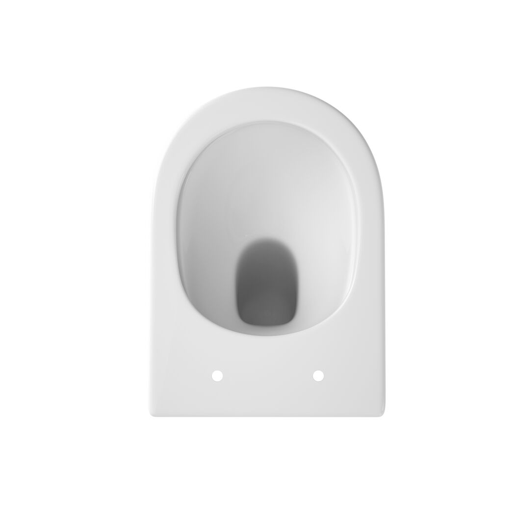 Stand-WC-Set erhöht spülrandlos 'Cozy' inklusive WC-Sitz weiß