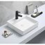 Aufsatzwaschtisch 'Heru' weiß/matt 44 x 44 x 16,3 cm
