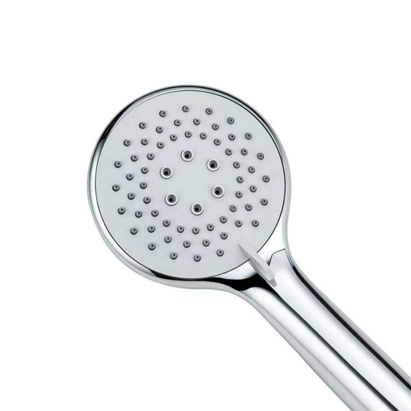 Duschset 'Kuta' chromfarben/grau mit Abzieher