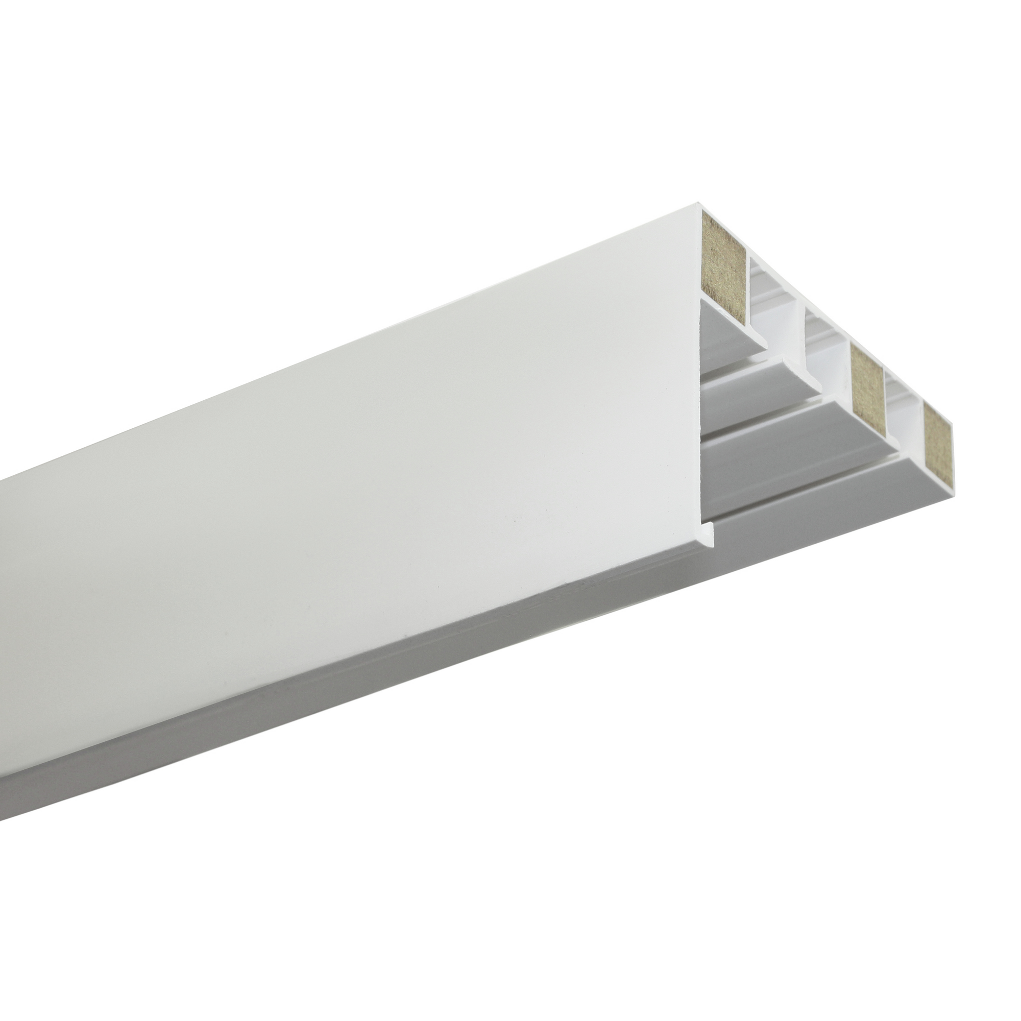 Vorhangschiene 3-läufig weiß 210 cm