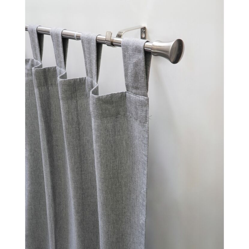 Gardinenstangen-Set 'Konus' edelstahlfarben 120 - 210 cm