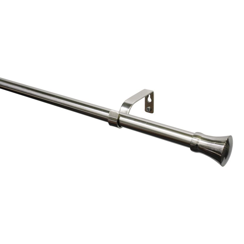 Gardinenstangen-Set 'Konus' edelstahlfarben 190 - 340 cm