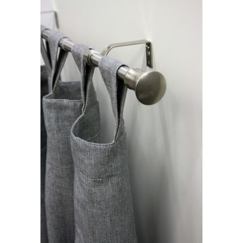 Gardinenstangen-Set 'Konus' edelstahlfarben 190 - 340 cm