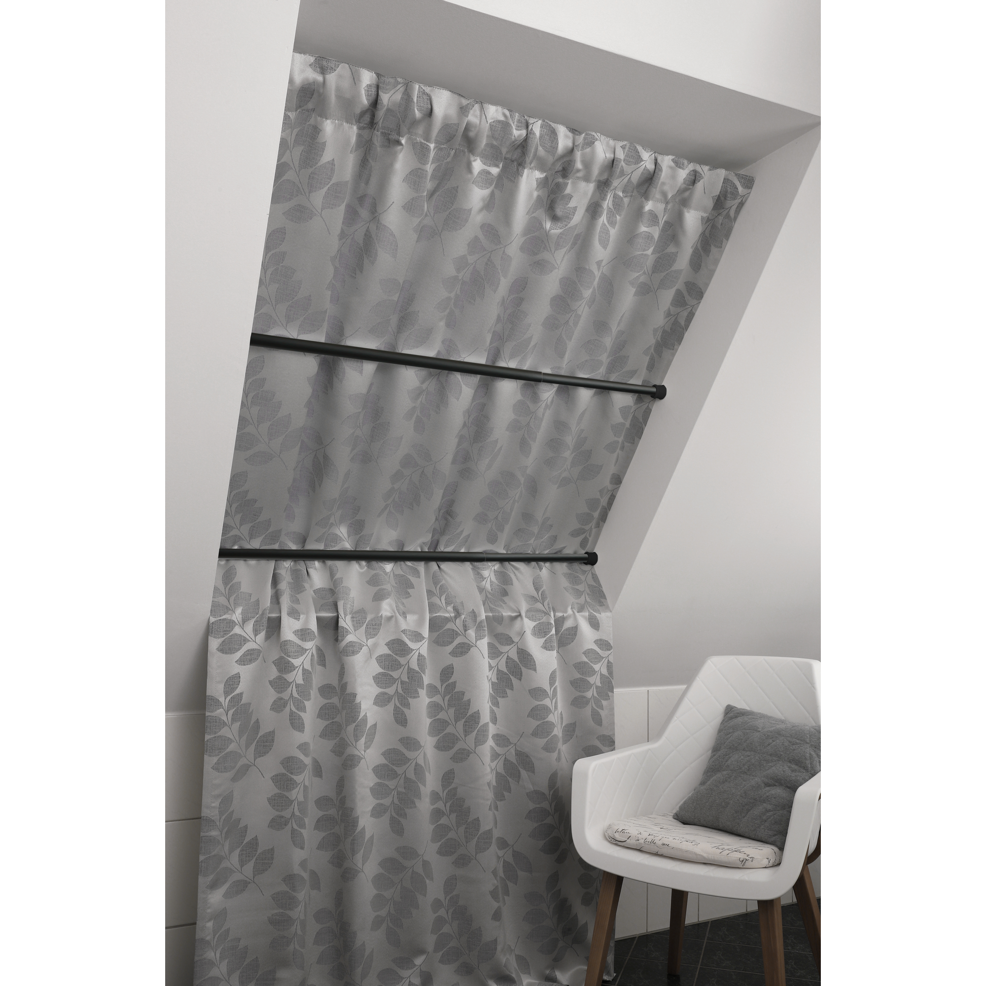 Spannstange ausziehbar Ø 23/26 mm schwarz 130 – 220 cm