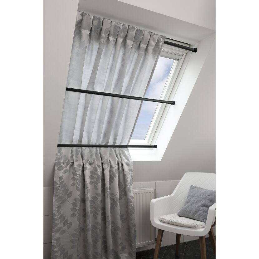Spannstange ausziehbar Ø 23/26 mm schwarz 90 – 140 cm