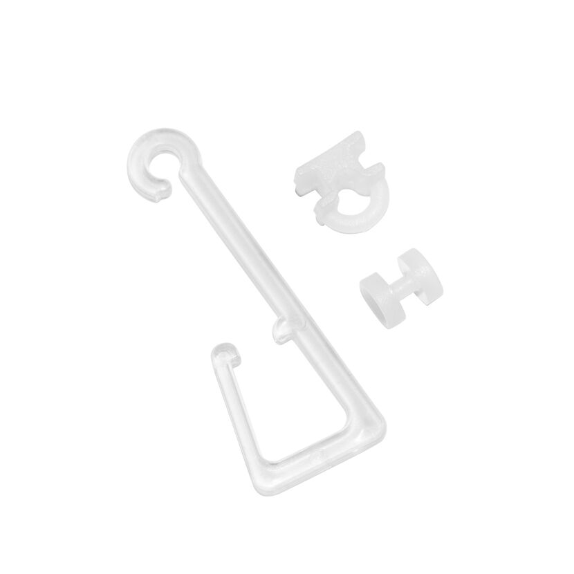 Haken für Stoffösen transparent 10 Stück