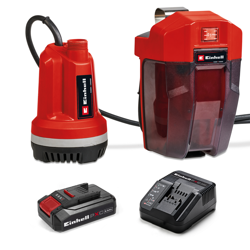 Akku-Klarwasserpumpe 'GE-PP 18 RB Li' 3000 l/h mit Akku und Ladegerät
