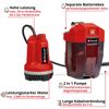 Akku-Klarwasserpumpe 'GE-PP 18 RB Li' 3000 l/h mit Akku und Ladegerät