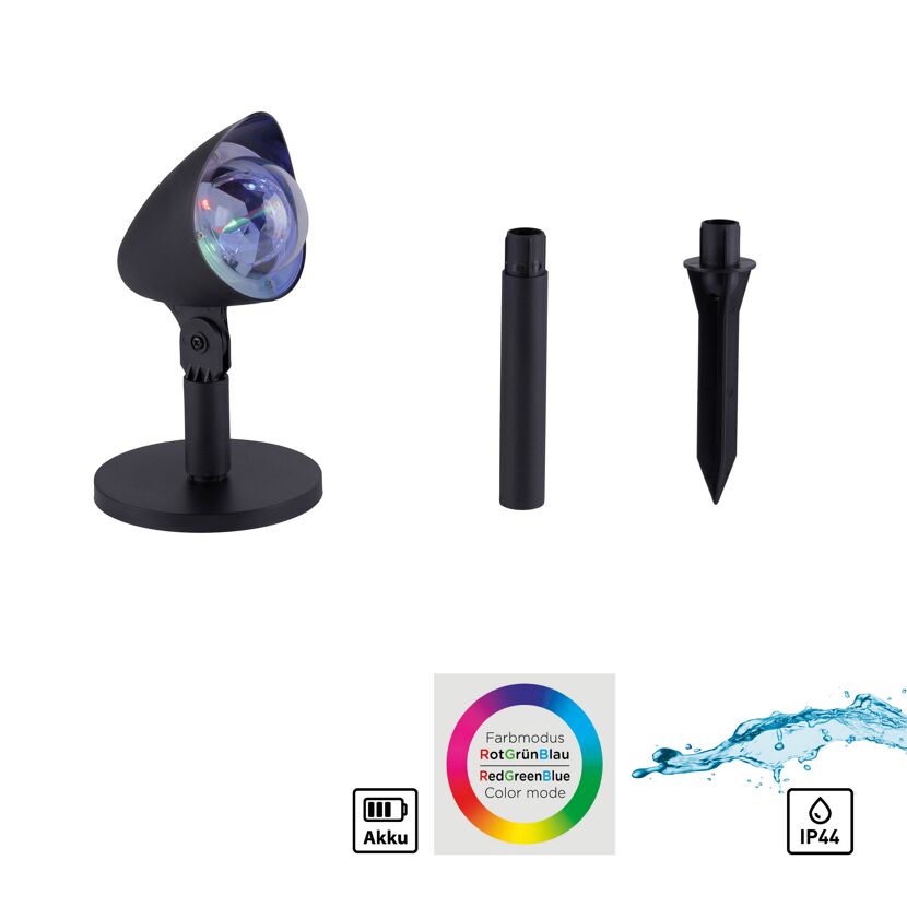 LED-Tisch- und Spießleuchte 'Disco' Ø 9 x 45,5 cm
