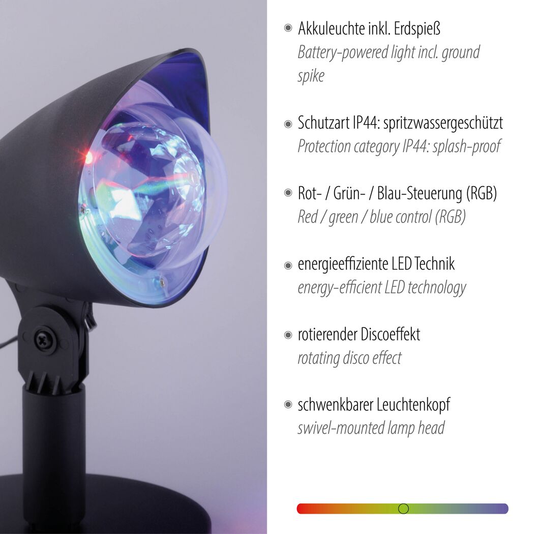 LED-Tischlampe 'Disco' 3 W Ø 9 x 45,5 cm