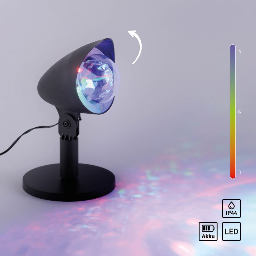 LED-Tisch- und Spießleuchte 'Disco' Ø 9 x 45,5 cm