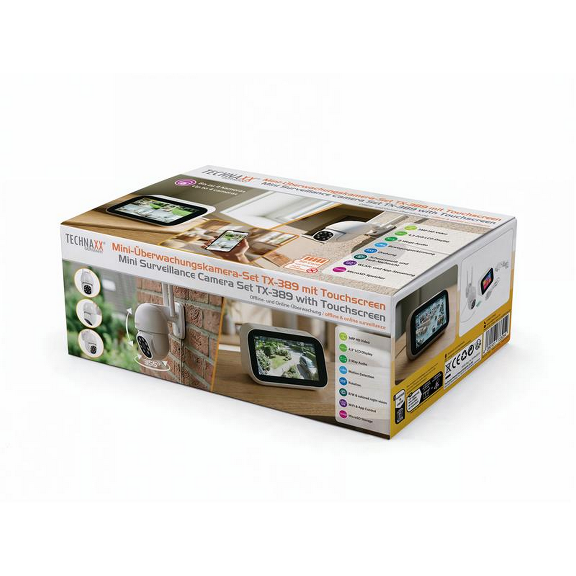 Überwachungskamera-Set 'TX-389' mit Touchscreen