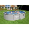Stahlwandpool Komplett-Set 'Hydrium™' mit Sandfilteranlage oval granitgrau 500 x 366 x 122 cm