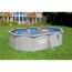 Stahlwandpool Komplett-Set 'Hydrium™' mit Sandfilteranlage oval granitgrau 500 x 366 x 122 cm