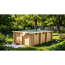 Massivholzpool-Set 'Papaya' rechteckig 520 × 320 × 133 cm
