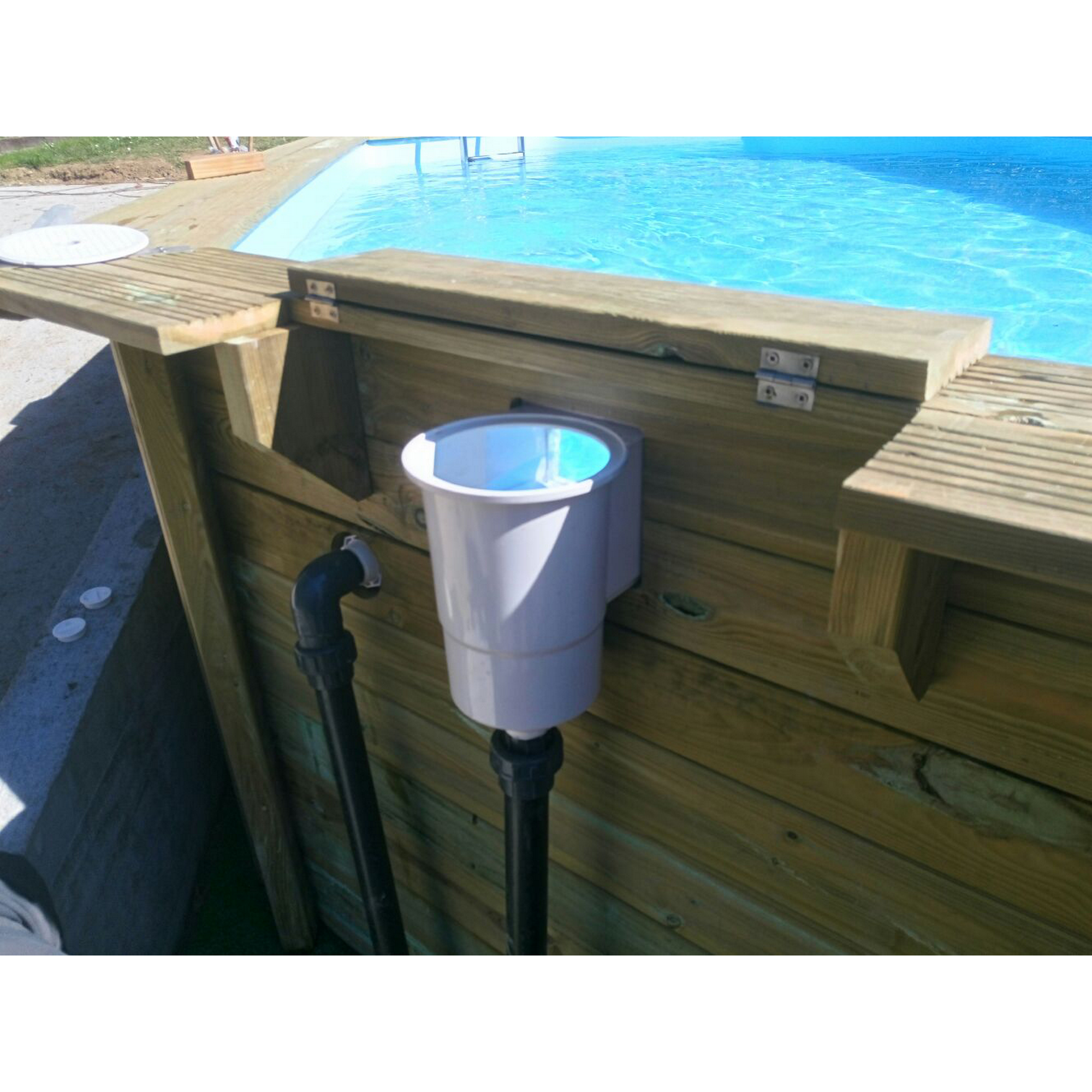 Massivholzpool-Set 'Papaya' rechteckig 520 × 320 × 133 cm