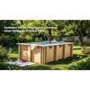 Massivholzpool-Set 'Papaya' rechteckig 520 × 320 × 133 cm