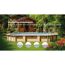Massivholzpool-Set 'Bambu 2' oval 535 × 335 × 136 cm